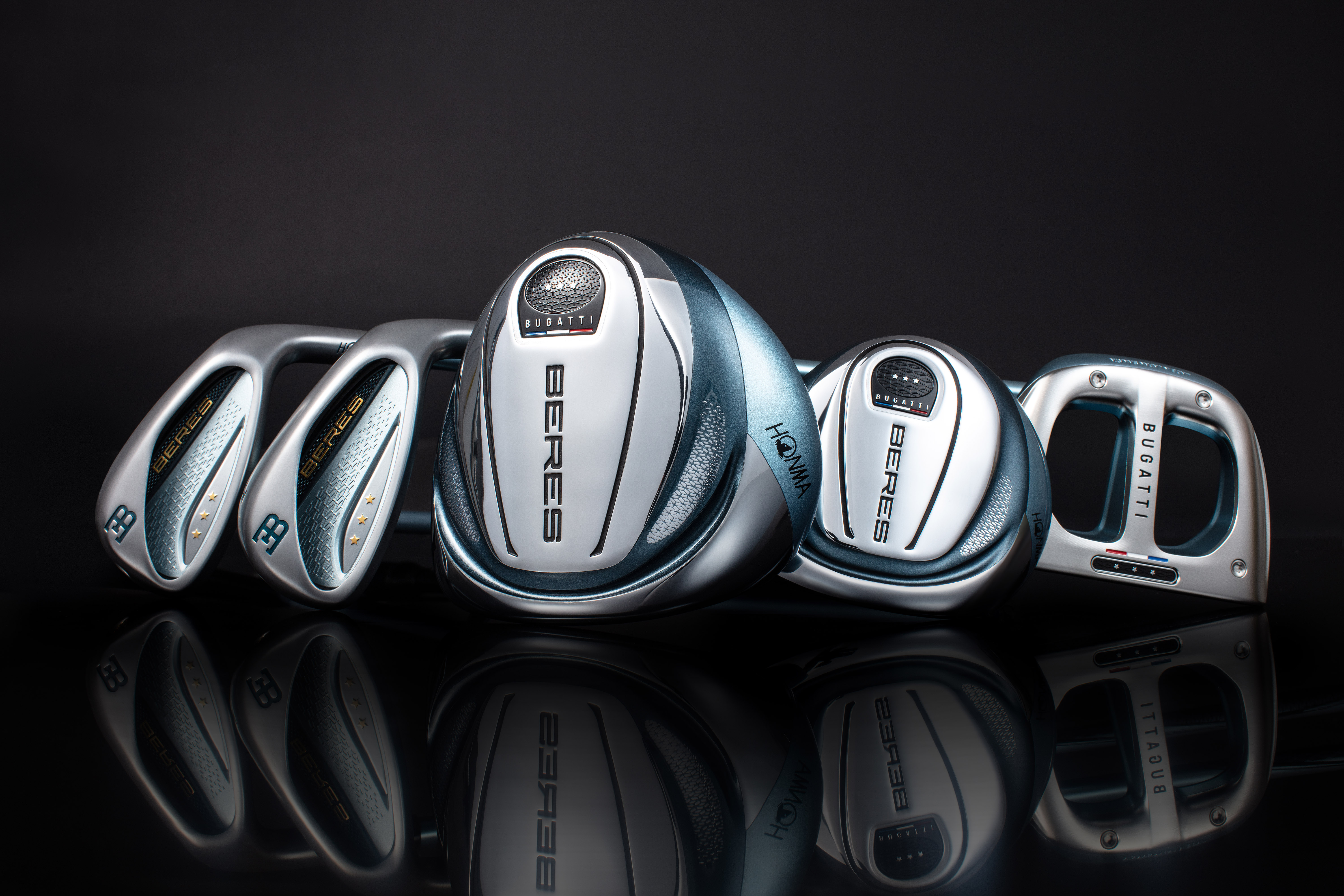 The HONMA x Bugatti BERES Super Premium collection reflects the meticulous craftsmanship of Japanese master artisans.