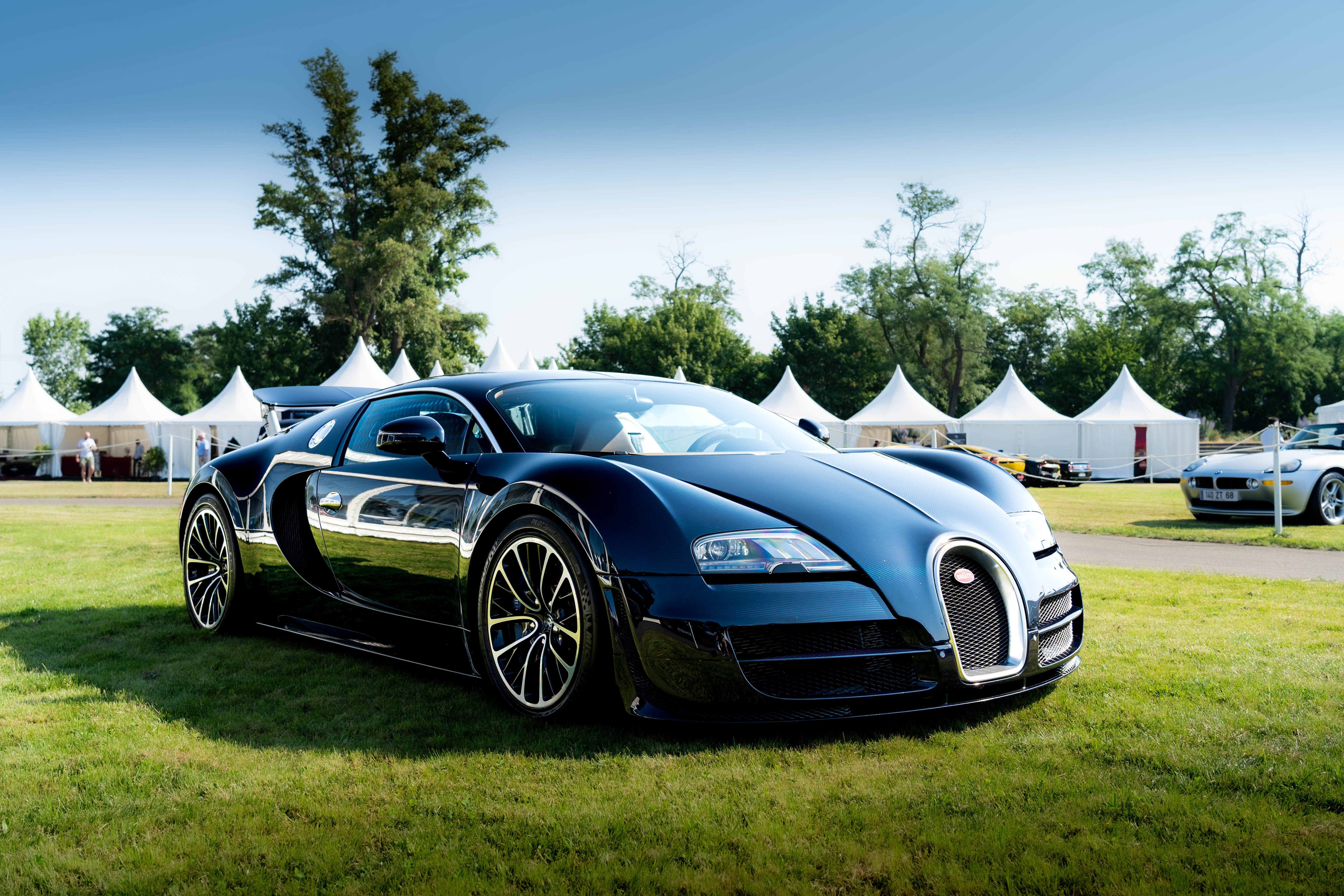 The Bugatti Veyron Super Sport is presented before the jury of the Concours d'Élégance International Schlumpf in Mulhouse.