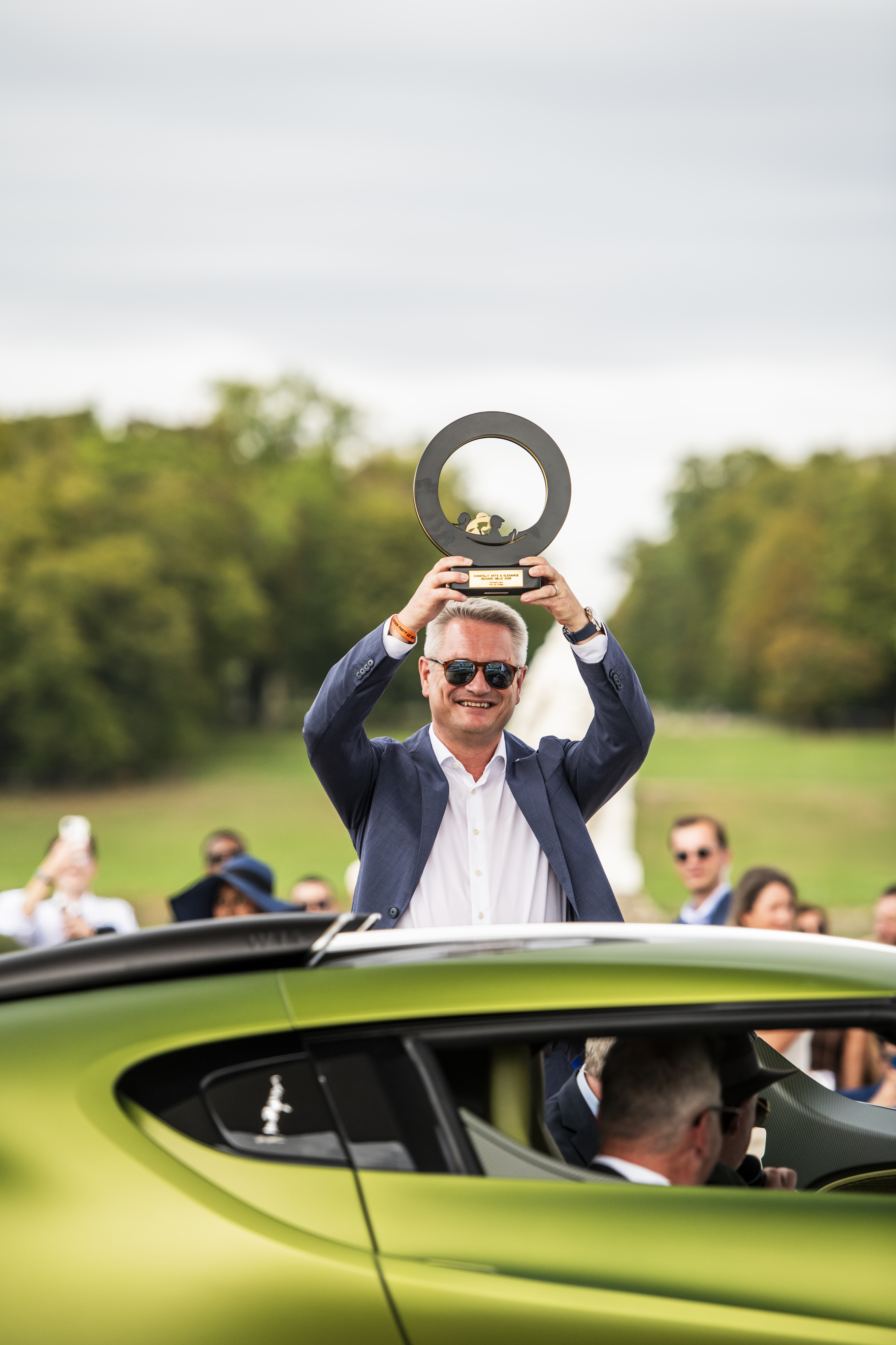 Christophe Piochon était présent pour la restitution de la Bugatti Brouillard à son propriétaire lors de Chantilly Arts & Élégance 2026.